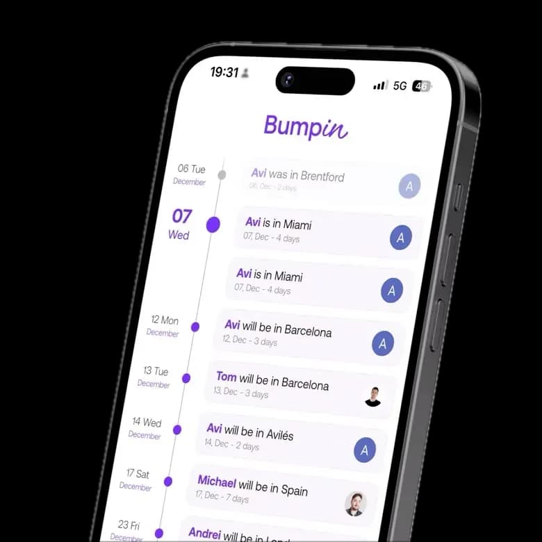 BumpIn by TravelPerk mockup